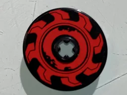 Technic, Disk 3 x 3 with Red Circular Saw Blade Pattern Model Right Side (Sticker) - Set 70639