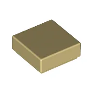 Tile 1 x 1 with Groove / Tan