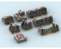 Modular Abandoned Fortress - Basic low Walls