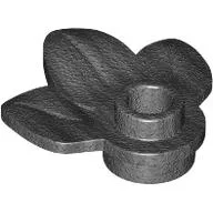 Plant, Plate 1 x 1 Round with 3 Leaves / Pearl Titanium