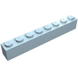 Brick 1 x 8 / Light Blue