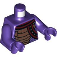 Lego Torso Snake with Black and Copper Scales and Shoulder Strap Print, Dark Purple Arms and Hands