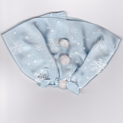 Lego Belville, Skirt, Skirt Long, Satin with White Snowflakes Print / Light Blue