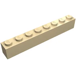 Brick 1 x 8 / Tan