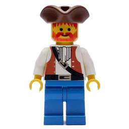 Pirate - Brown Vest, Blue Legs, Brown Tricorne