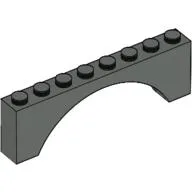 Brick Arch 1 x 8 x 2 / Dark Gray