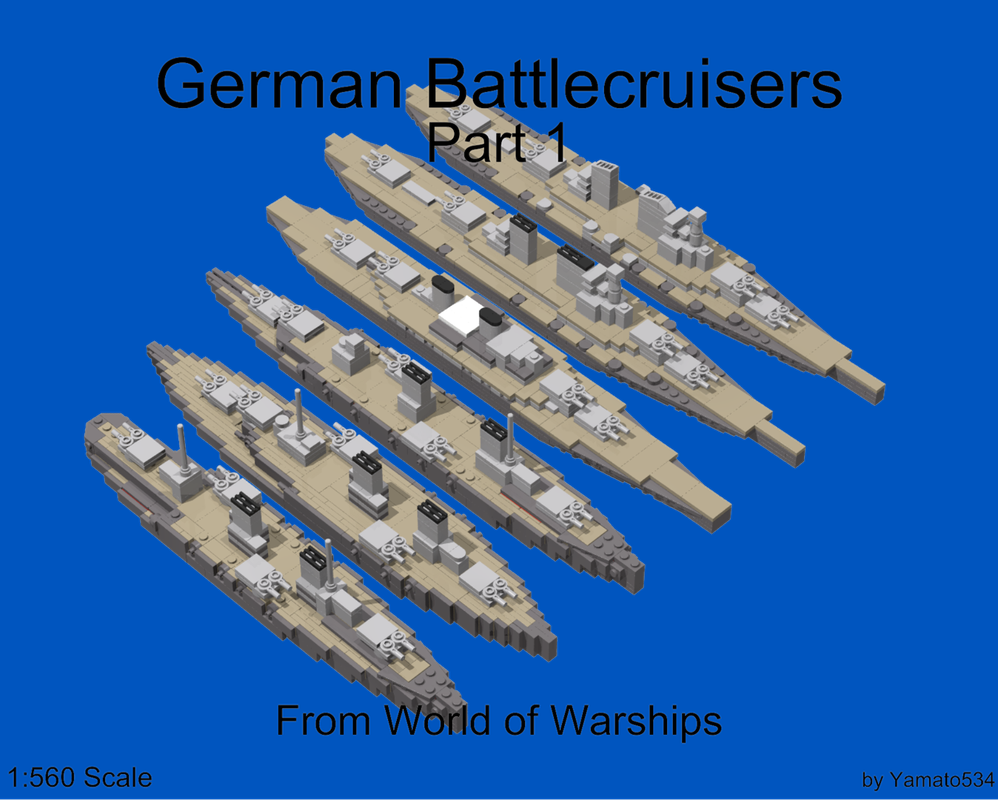 Lego 1:560 Scale German Battlecruisers(part 1)