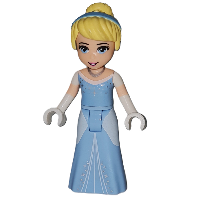 Lego Cinderella - Bright Light Blue Dress, White Gloves