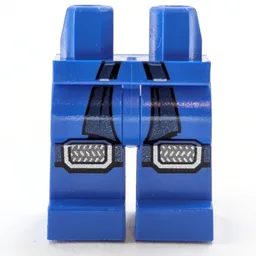 Hips and Blue Legs with Dark Blue Sash, Straps, Knee Pads Print / Blue