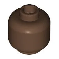 Minifig Head [Plain] [Blocked Open Stud] / Brown