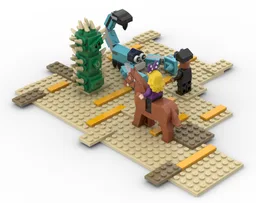 Battle at Neksdor Desert with Cacti Stack and Scaredy-Scorpion
