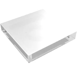 Tile 2 x 2 with Groove / Trans-Clear