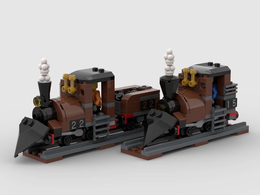 Lego Brickticks Engine Works NG Class 3 & 5 Saddletank Steam Locomotives