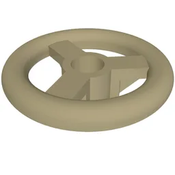 Steering Wheel Small, 2 x 2 [Reinforced] / Dark Tan