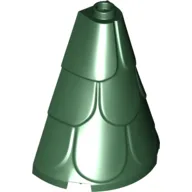 Tower Roof 2 x 4 x 4 Half Cone Shaped with Roof Tiles / Dark Green