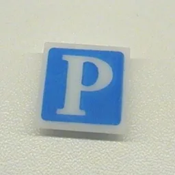 Light Sign 2 x 2 Clip on Back with Parking Print / Milky White
