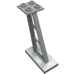 Support 2 x 4 x 5 Stanchion Inclined [5mm wide posts] / Light Gray