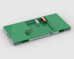 MILS Baseplate for the Teal House from set 10270 (Bookshop)