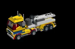 Semi Truck with Construction Trailer