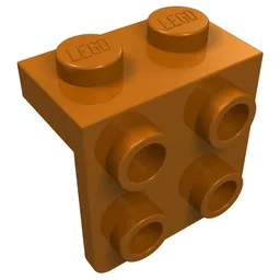 Bracket 1 x 2 - 2 x 2 / Dark Orange