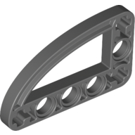 Lego Technic Beam 3 x 5 L-Shape with Quarter Ellipse Thin / Dark Bluish Gray