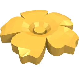 Headwear Accessory Flower with Serrated Petals and Pin / Bright Light Orange