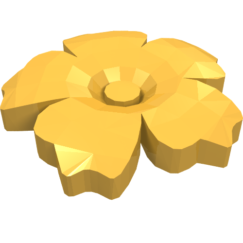 Lego Headwear Accessory Flower with Serrated Petals and Pin / Bright Light Orange