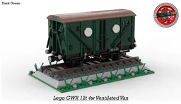 (Dark Green) GWR 12T 4w Ventilated Van (8w)