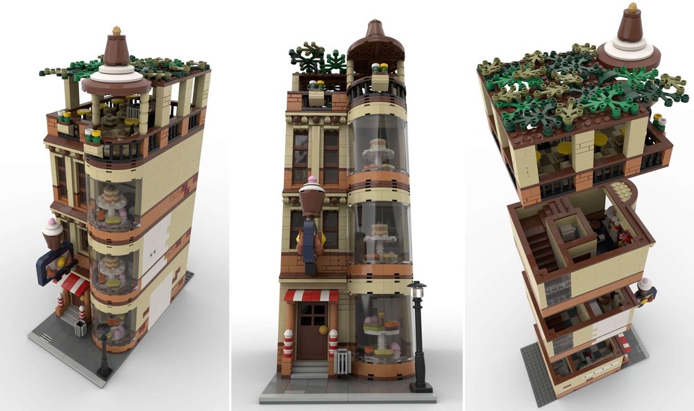 Lego Modular Bakery and Ice Cream Shop