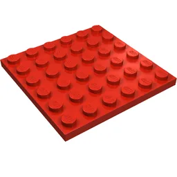 Plate 6 x 6 / Red