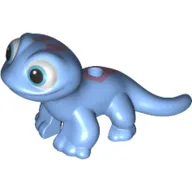 Animal, Salamander with Bright Light Blue Eyes, Lavender Spots Print / Medium Blue