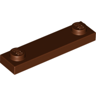 Lego Plate Special 1 x 4 with 2 Studs, 3 Bottom Tubes / Reddish Brown