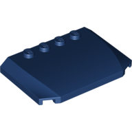 Lego Brick Wedged, Curved Triple 4 x 6 x 2/3 with 4 Studs / Dark Blue