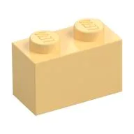 Brick 1 x 2 / Light Yellow