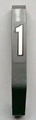 Technic, Liftarm, Modified Bent Thick 1 x 9 (6 - 4) with White Number 1 Pattern (Sticker) - Set 8256