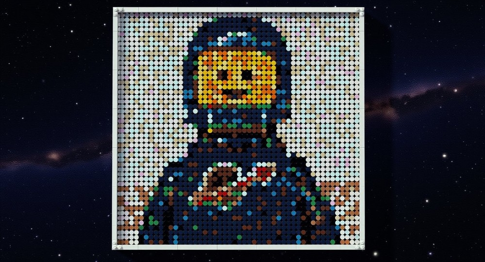 Lego 21226 Blue Lego Spaceman Art Project Mosaic