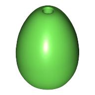 Lego Food Egg with 1.5mm Hole [Plain] / Bright Green