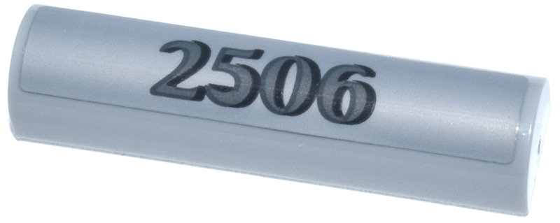Lego Slope, Curved 1 x 4 x 2/3 Double with Black and Dark Bluish Gray Address Number 2506 Pattern (Sticker) - Set 910050