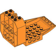 Lego Aircraft Fuselage Angular Forward Section 6 x 10 x 5 (Cockpit) / Orange