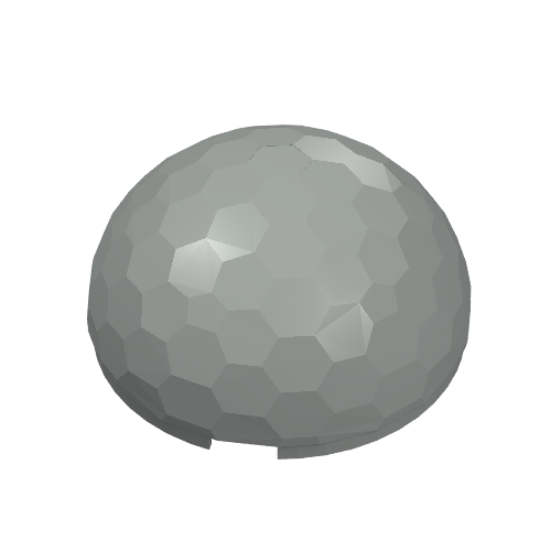 Lego Dome Hemisphere 4 x 4 Multifaceted / Light Gray