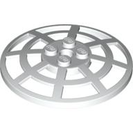 Lego Dish 6 x 6 Inverted, Radar / Webbed [Anti-studs at 90°] / White