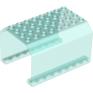 Lego Aircraft Fuselage Angular Top 6 x 8 x 4 / Trans-Light Blue
