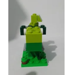 Green Elephant with a Bird