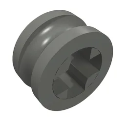 Technic Bush 1/2 Smooth with Axle Hole Semi-Reduced / Dark Bluish Gray