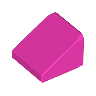 Lego Brick Sloped 30° 1 x 1 x 2/3 (Cheese Slope) / Dark Pink