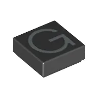Tile 1 x 1 with letter Capital G Print