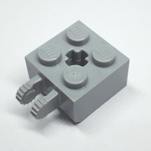 Lego Hinge Brick 2 x 2 Locking with 2 Fingers Vertical and '+' Axle Hole, 9 Teeth