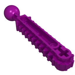 Technic Gear Rack Double with Ball Joint / Purple