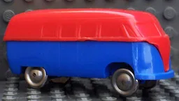 HO Scale VW Van - Blue Base, Completely Colored Top