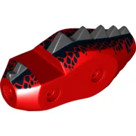 Creature Body Part, Dragon Torso with Black Dorsal Scales Pattern / Red